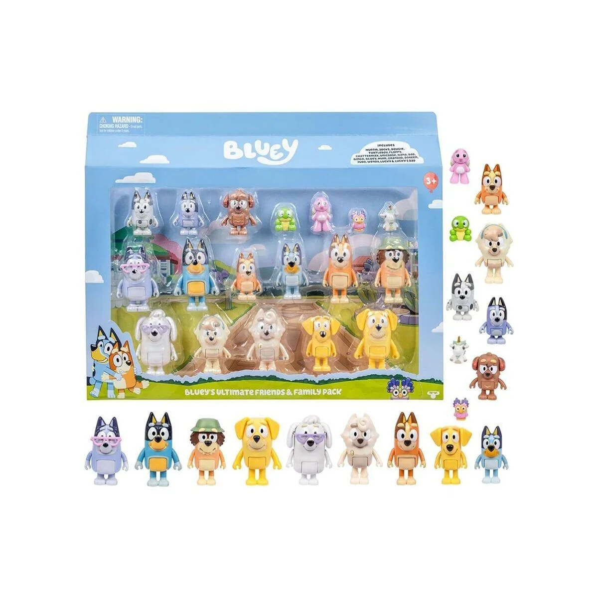 BLUEY 19116 Bluey Ultimate Aile ve Arkadaş 18li Figür Set