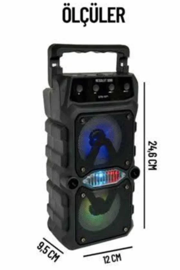 Büyük Boy Bluetooth Hoparlör Çoklu Bağlantı Çift Çıkışlı Taşınabilir Kesintisiz görsel 3