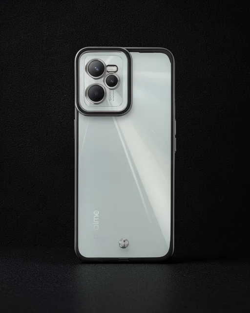 Realme C35 Kılıf Liva Lens Silikon - Siyah
