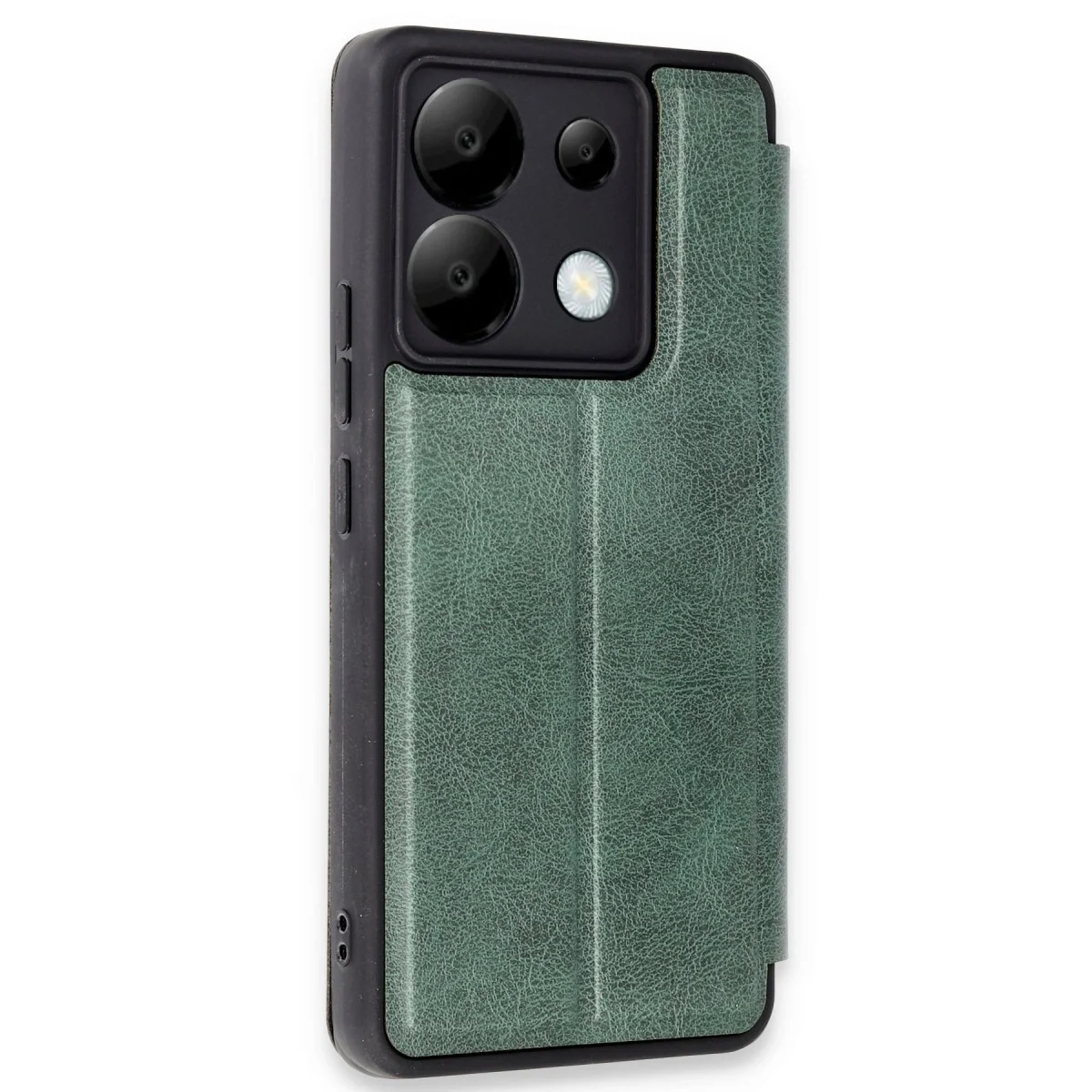 Xiaomi Redmi Note 13 Pro 5g Kılıf Flip Cover - Koyu Yeşil görsel 2