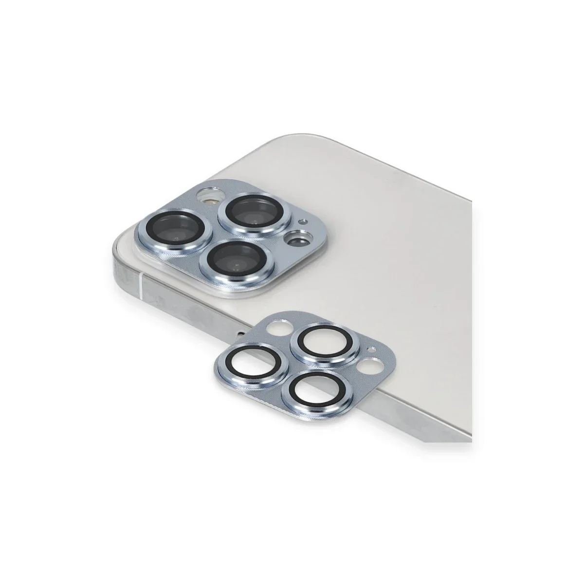 Apple iPhone 13 Pro Max Pers Alüminyum Kamera Lens - Sierra Blue görsel 3