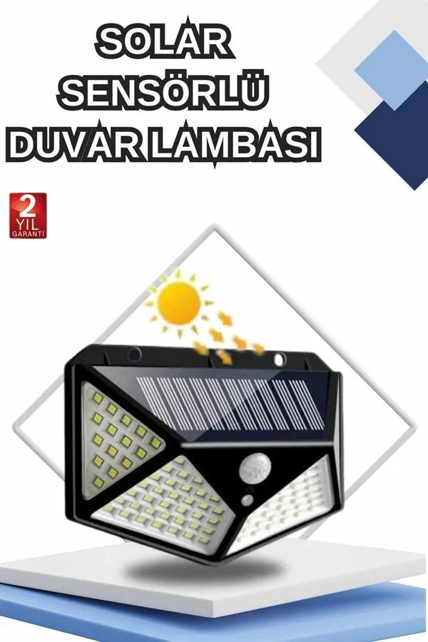 Bahçe Lambası Bahçe Aydınlatma Sensörlü Suya Dayanıklı 100 Led görsel 2