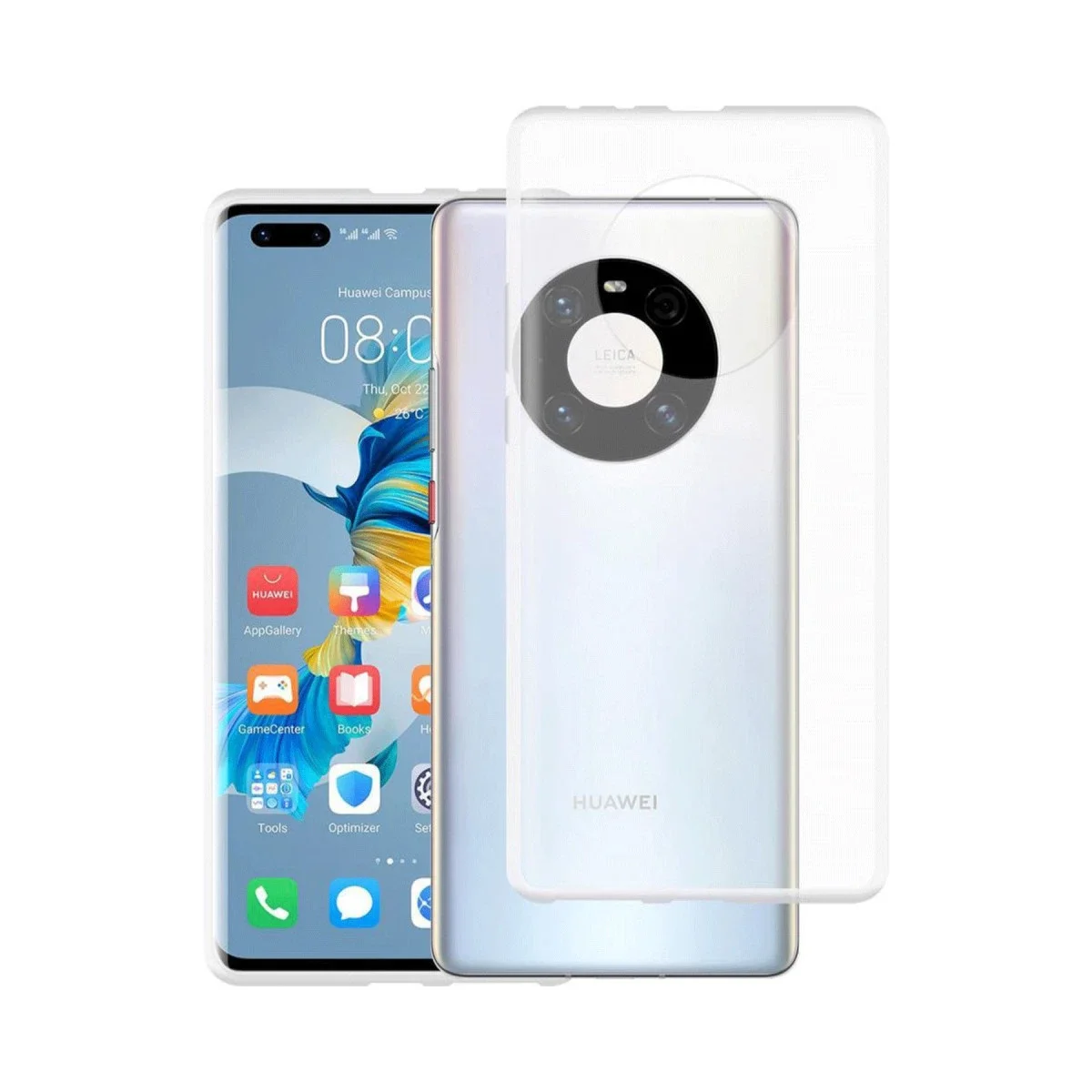 Huawei Mate 40 Pro Kılıf Lüx Şeffaf Silikon görsel 3