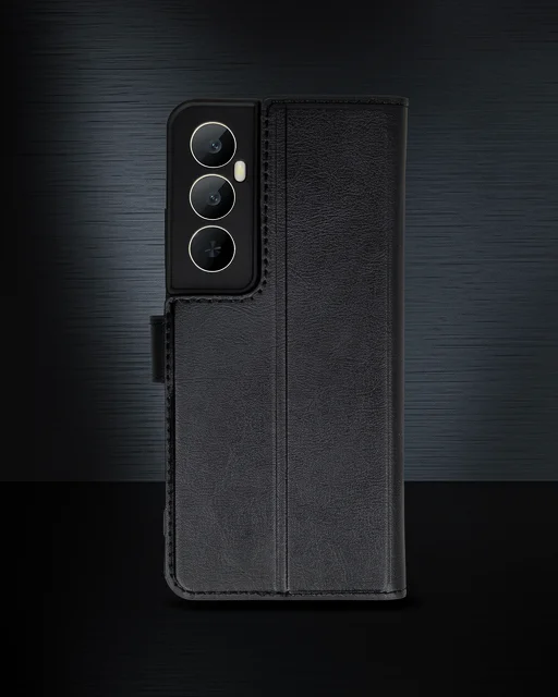 Realme C65 Kılıf Trend S Plus Kapaklı Kılıf - Siyah