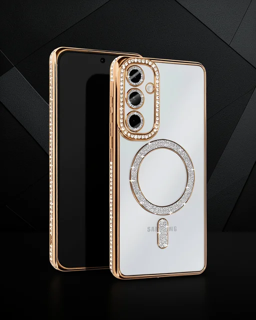 Samsung Galaxy S25 Edge Joke Simli Magneticsafe Kılıf - Gold