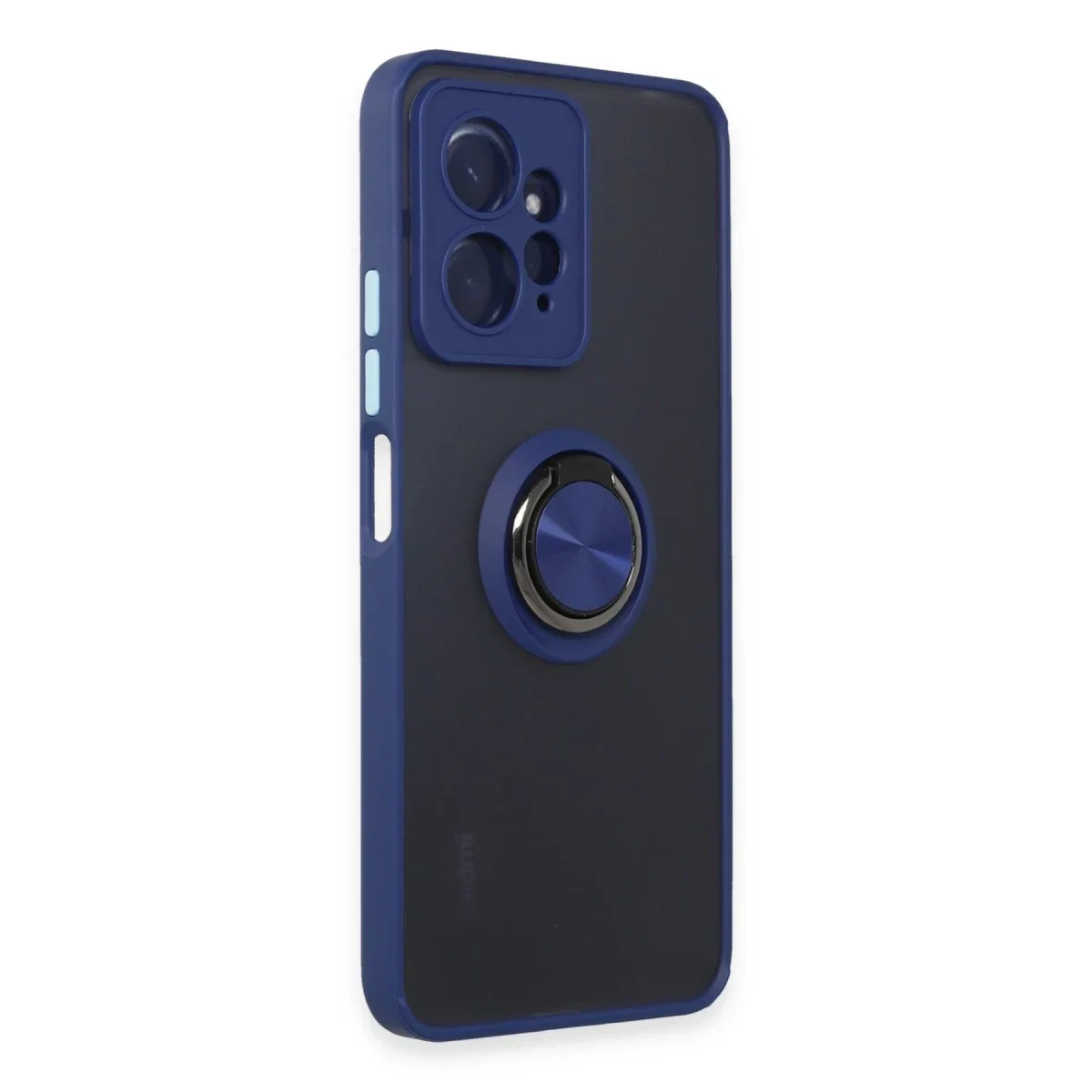 Xiaomi Redmi Note 12 4G Kılıf Montreal Yüzüklü Silikon Kapak - Lacivert görsel 2