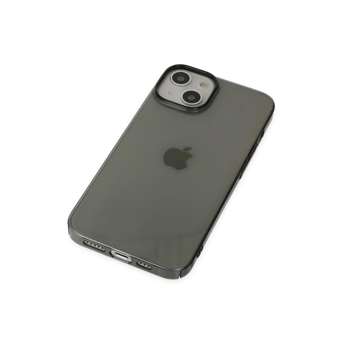 Apple İphone 14 Plus Kılıf Pc Sert Şeffaf Kapak - Siyah görsel 4