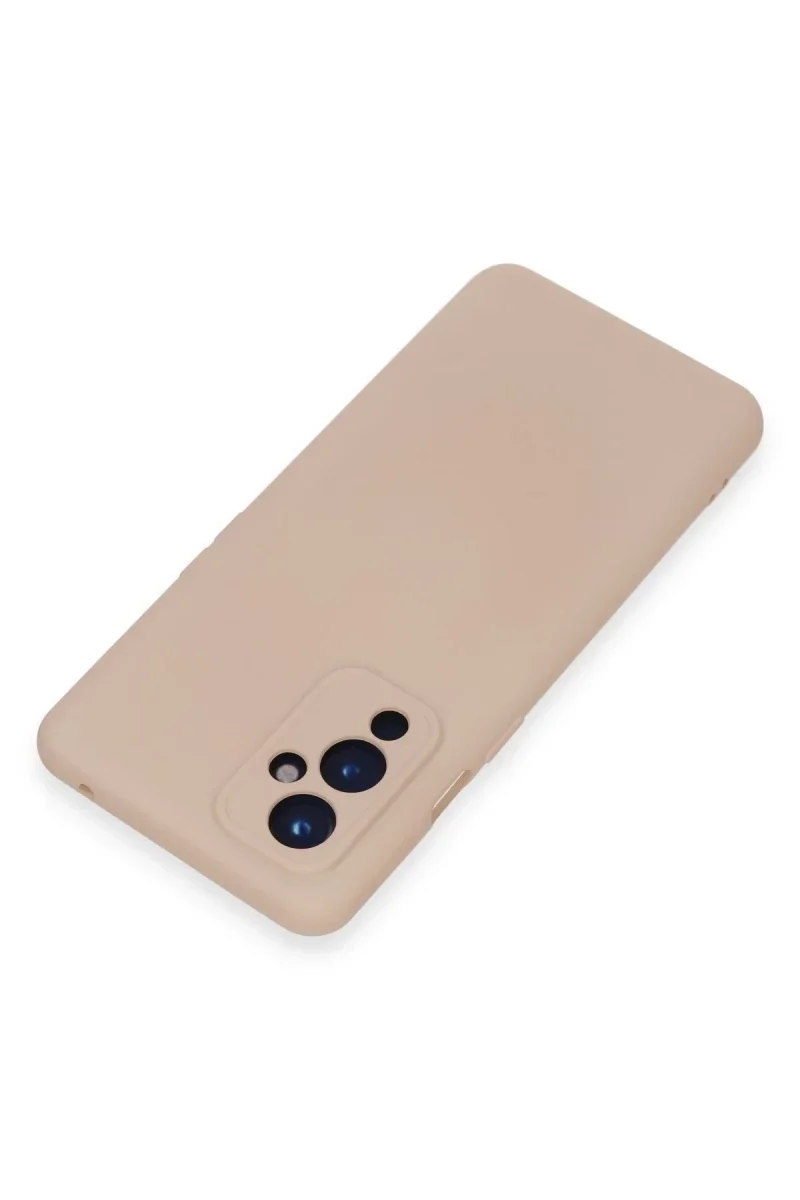 One Plus 9 Kılıf Nano içi Kadife Silikon - Pudra görsel 3