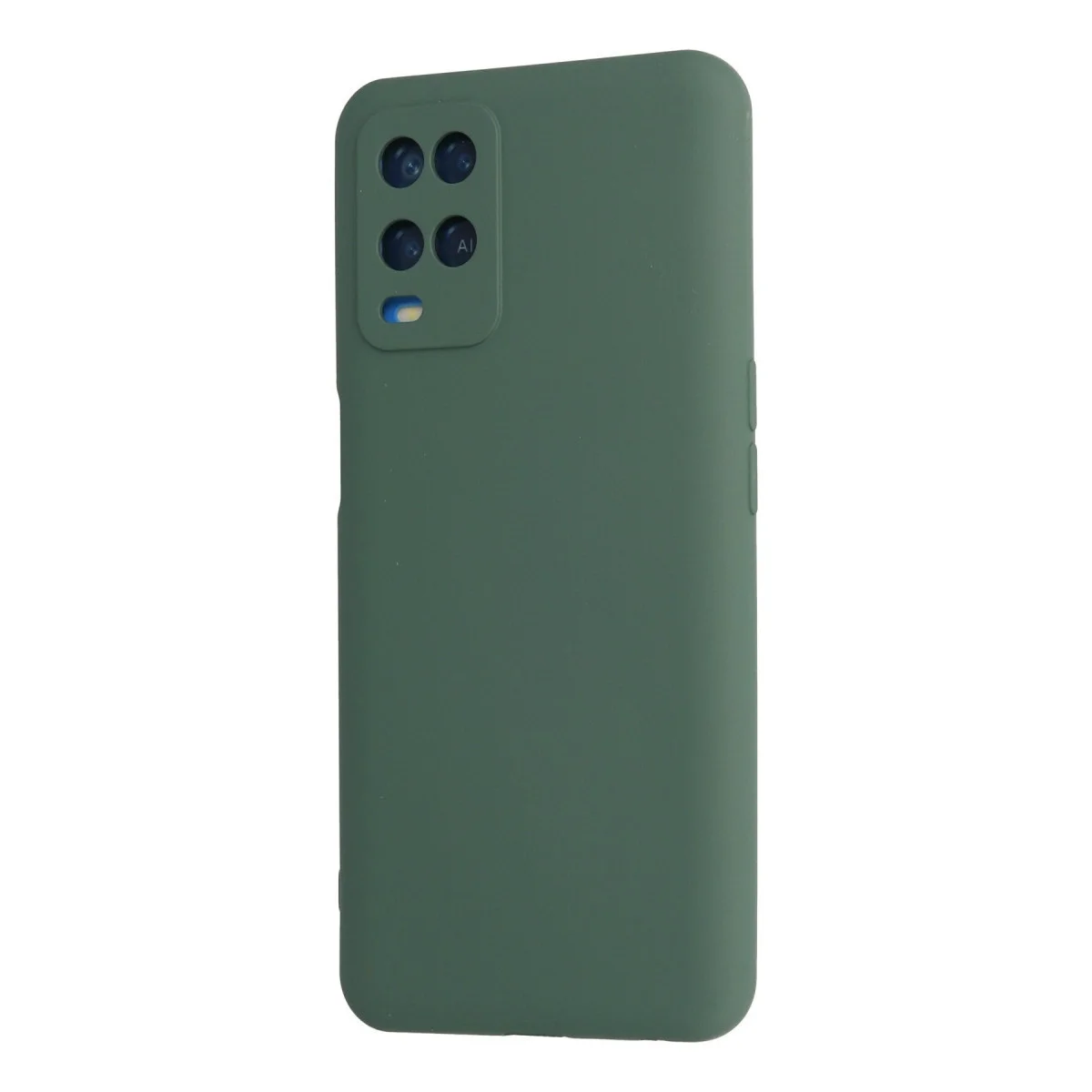 Oppo A54 4g Kılıf Nano İçi Kadife Silikon - Koyu Yeşil görsel 3