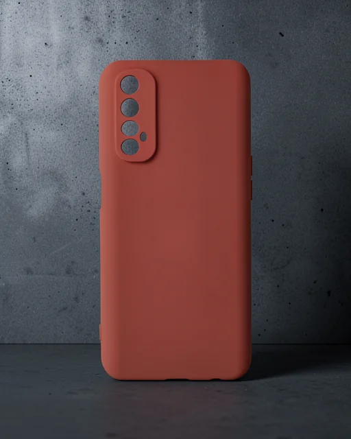 Realme 7 Kılıf Nano İçi Kadife Silikon - Kiremit