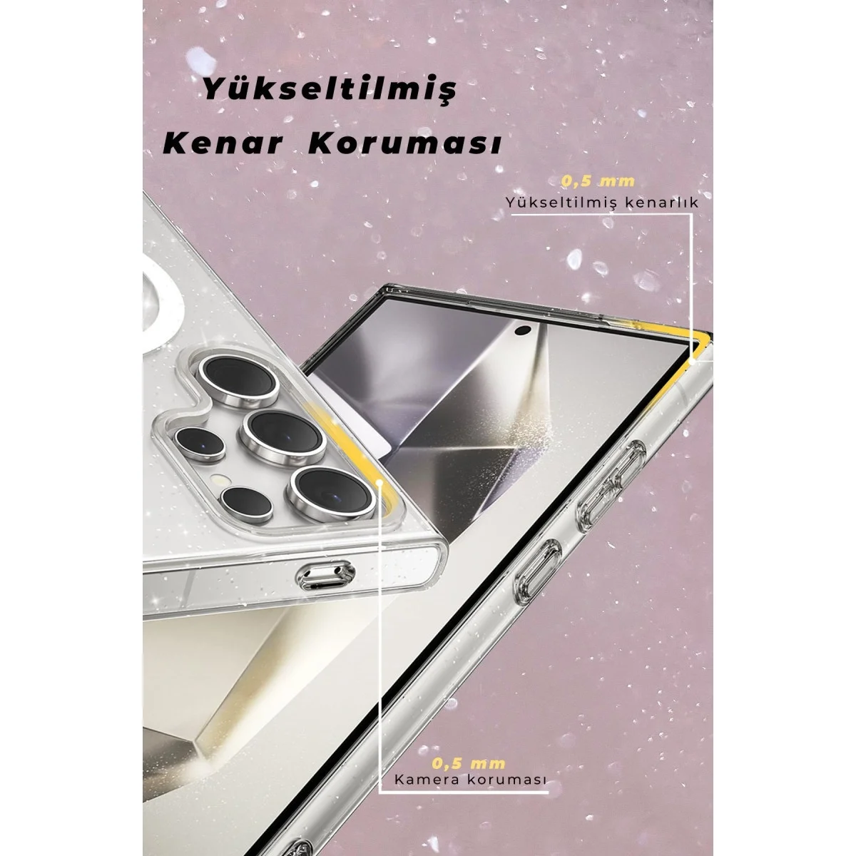 Joko Samsung Galaxy S23 Ultra Kılıf Magsafe Kapak - Şeffaf görsel 2