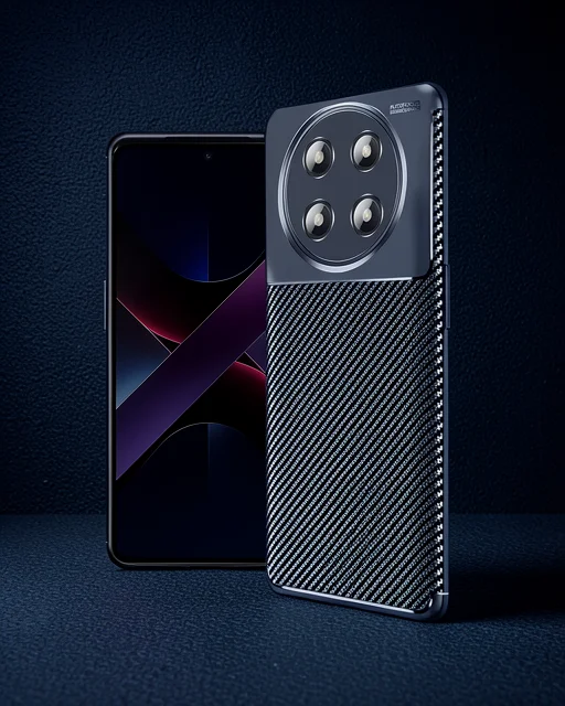 Honor Magic 7 Lite Kılıf Auto Focus Karbon Kapak - Lacivert