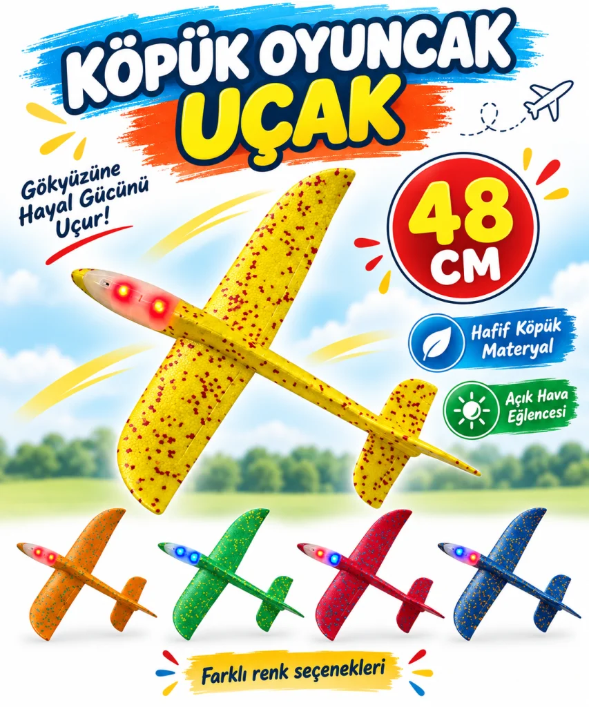 2188 Eva Uçak Baş Kısmı Işıklı 48 Cm(adet Fiyatıdır) görsel 2