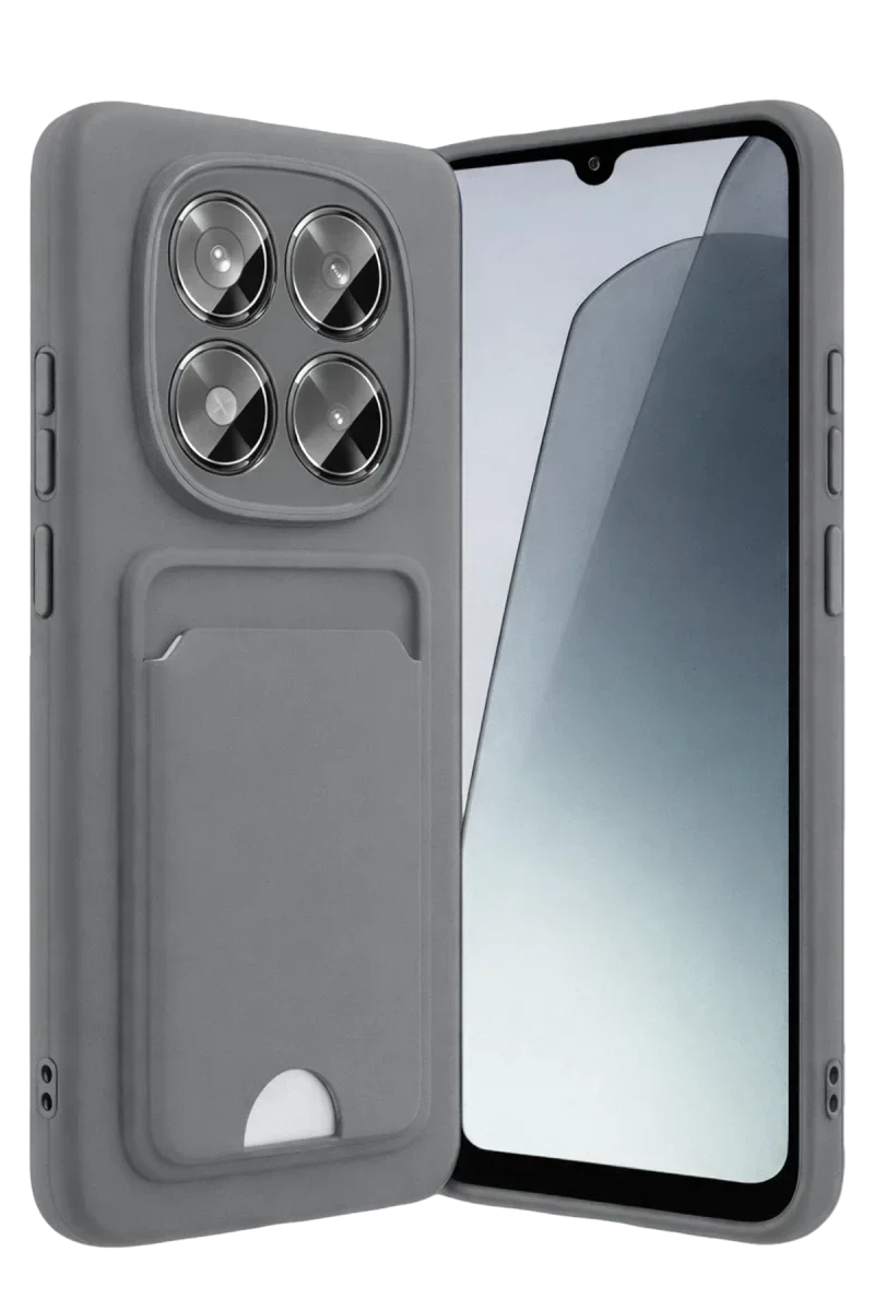 Xiao Red Note 15 Pro 5G Kelvin Kartvizitli Silikon - Gri