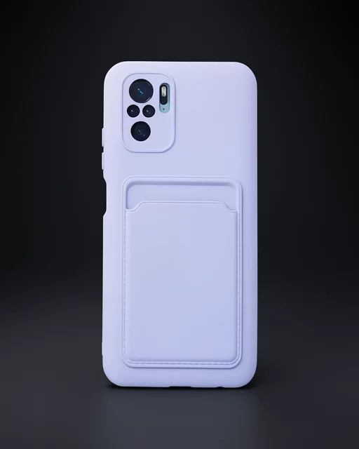 Xiaomi Redmi Note 10s Kılıf Kelvin Kartvizitli Silikon - Lila