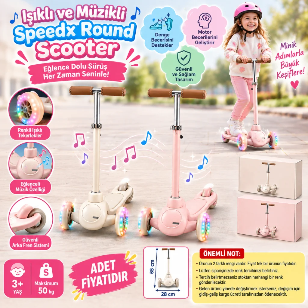 Işıklı ve Müzikli Scooter (adet fiyatıdır) görsel 2