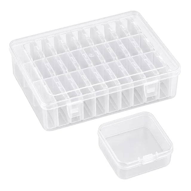 Compaxe P-Serisi 24’lü Plastik Şeffaf Saklama Kutusu (24 Küçük + 1 Büyük Kutulu Set) görsel 4