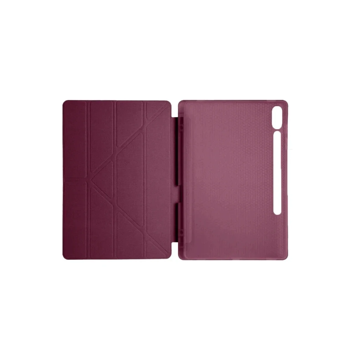 Samsung Galaxy X510 Tab S9 FE 11 Kılıf Kalemlikli Mars Tablet Kılıfı - Mürdüm görsel 3