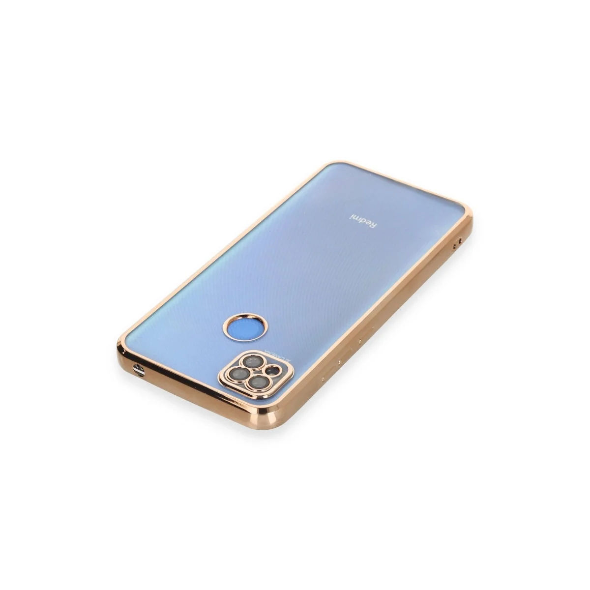 Xiaomi Redmi 9c Kılıf Razer Lensli Silikon - Gold görsel 3