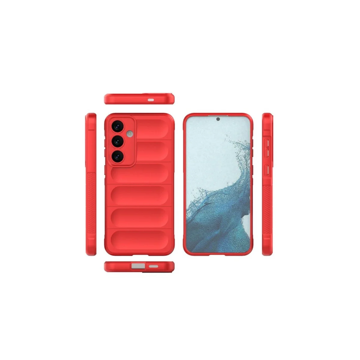 Samsung Galaxy S24 Fe Kılıf Optimum Silikon - Kırmızı görsel 2