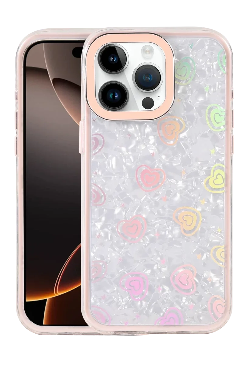 Apple iPhone 14 Pro Max Lu Desenli Kapak - Pembe