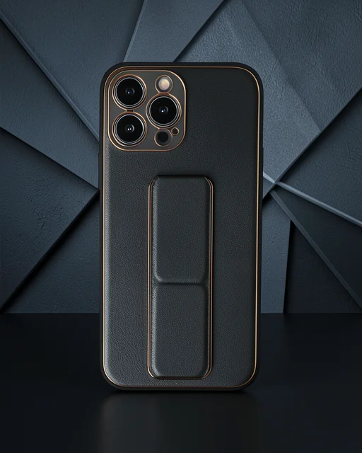 Apple İphone 13 Pro Kılıf Coco Deri Standlı Kapak - Siyah