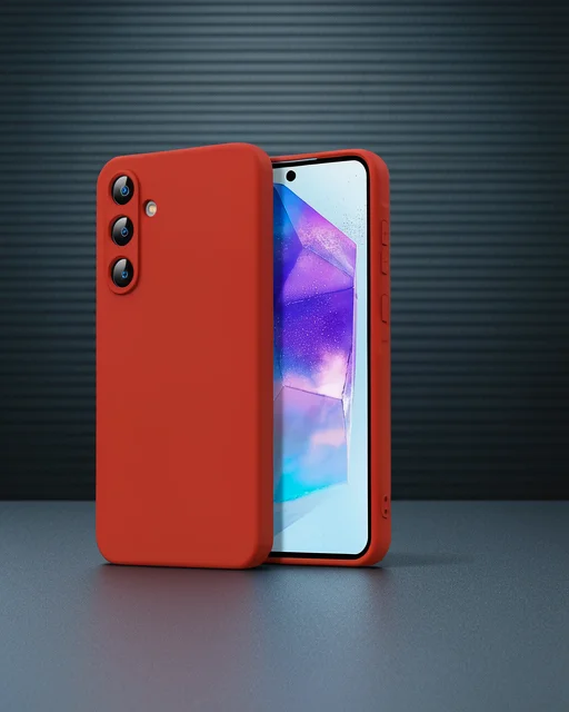 Samsung Galaxy A16 5g Kılıf Nano İçi Kadife Silikon - Kırmızı