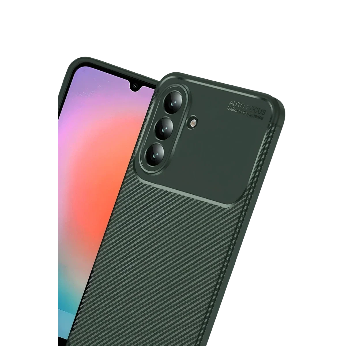 Samsung Galaxy A57 5G Auto Focus Karbon Kapak - Koyu Yeşil görsel 3