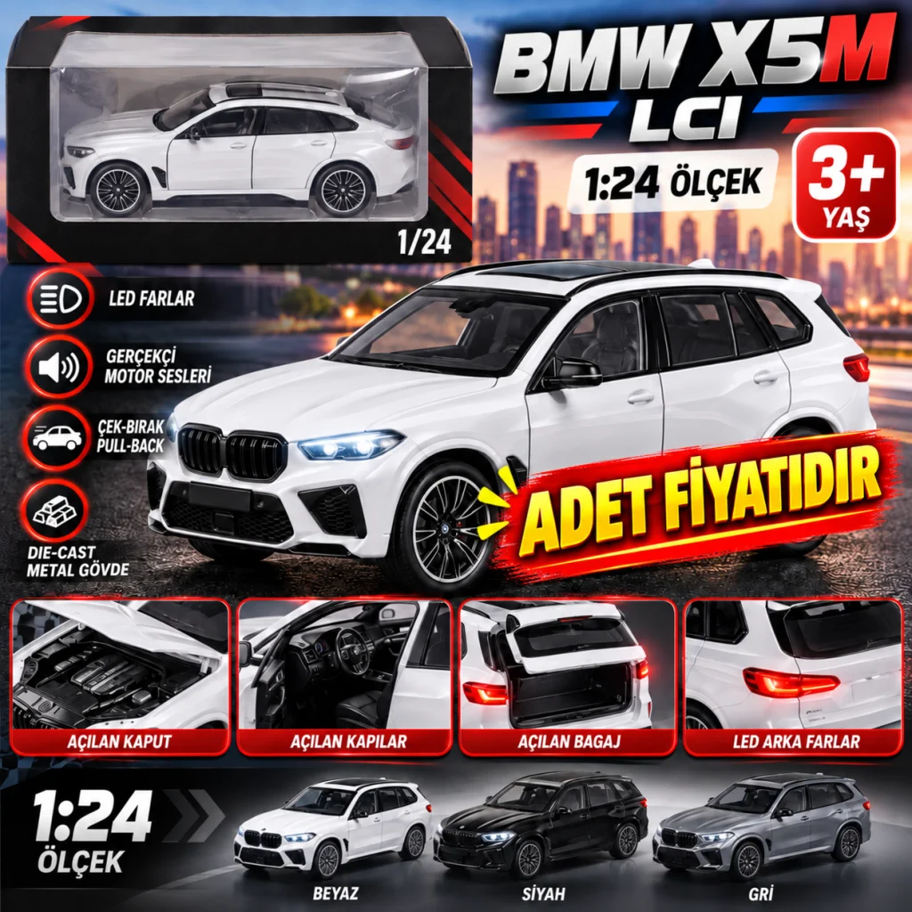 KZL-H2741 1 24 BMW X5M LCI ISIKLI 24 (adet fiyatıdır)
