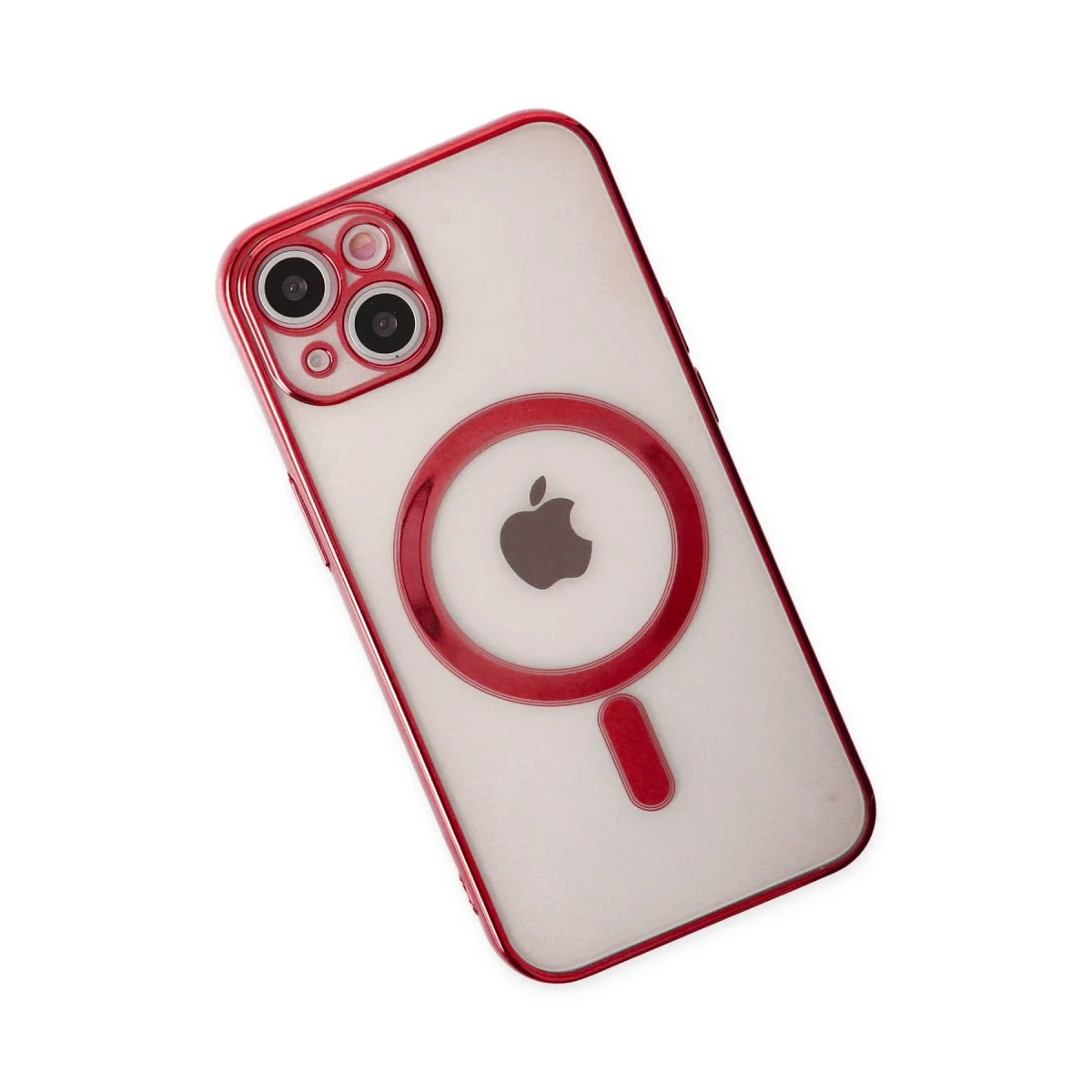 Apple İphone 14 Plus Kılıf Magneticsafe Lazer Silikon - Kırmızı görsel 3