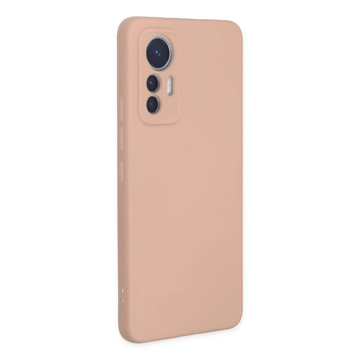 Xiaomi Mi 12 Lite Kılıf Nano İçi Kadife Silikon - Pudra görsel 2