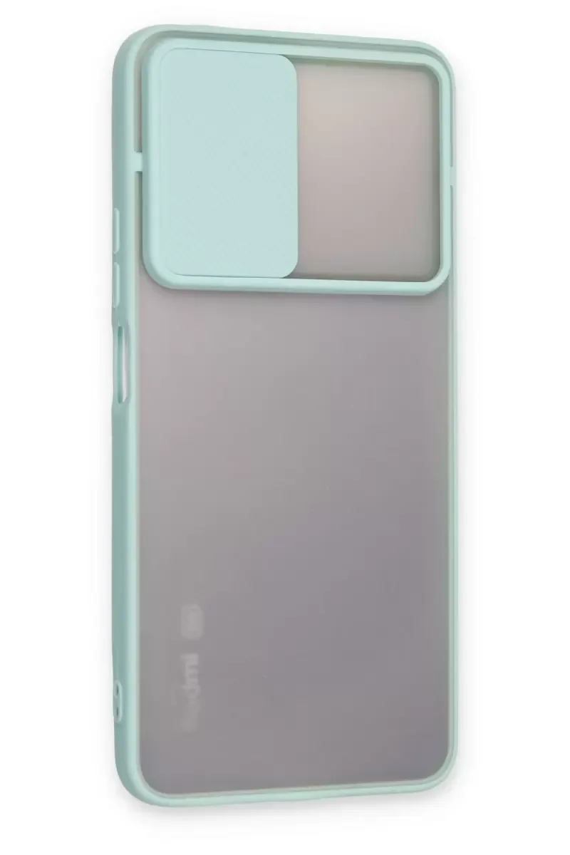 Xiao Red Note 11 Pro Plus 5G Kılıf Palm Buzlu Kamera Sürgülü Silikon - Turkuaz görsel 2