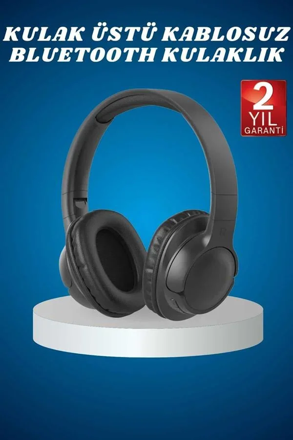 Kulak Üstü Kablosuz Bluetooth Kulaklık Yüksek Ses Kaliteli ANC Özelliği görsel 2