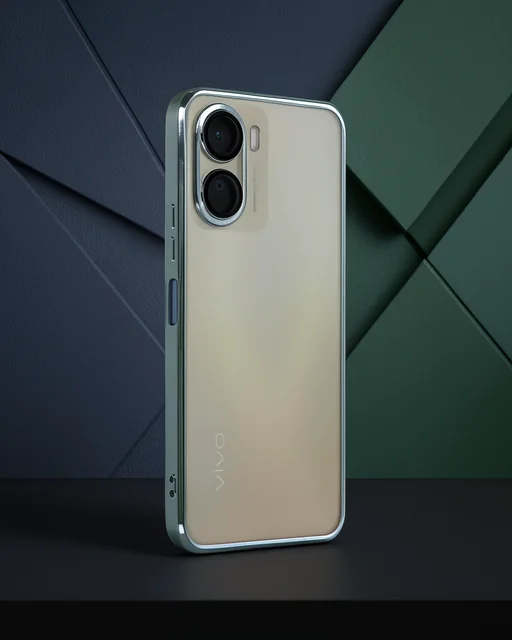 Vivo Y16 Kılıf Razer Lensli Silikon - Yeşil
