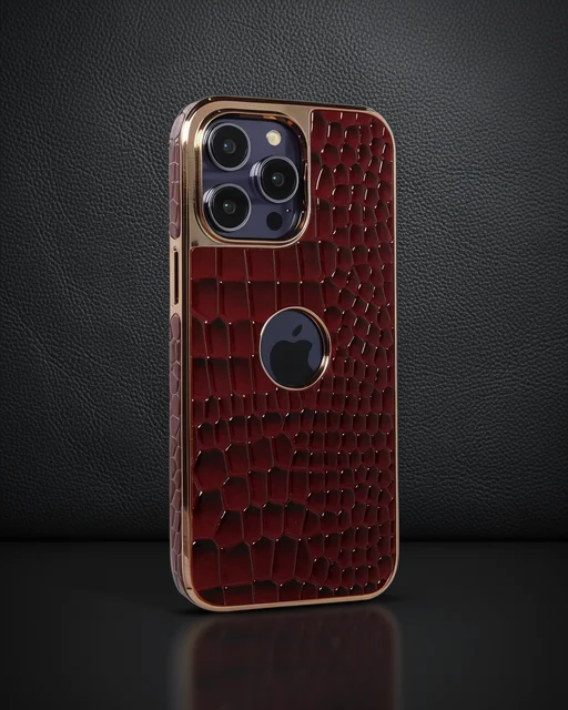 Apple İphone 14 Pro Kılıf Snake Kapak - Bordo