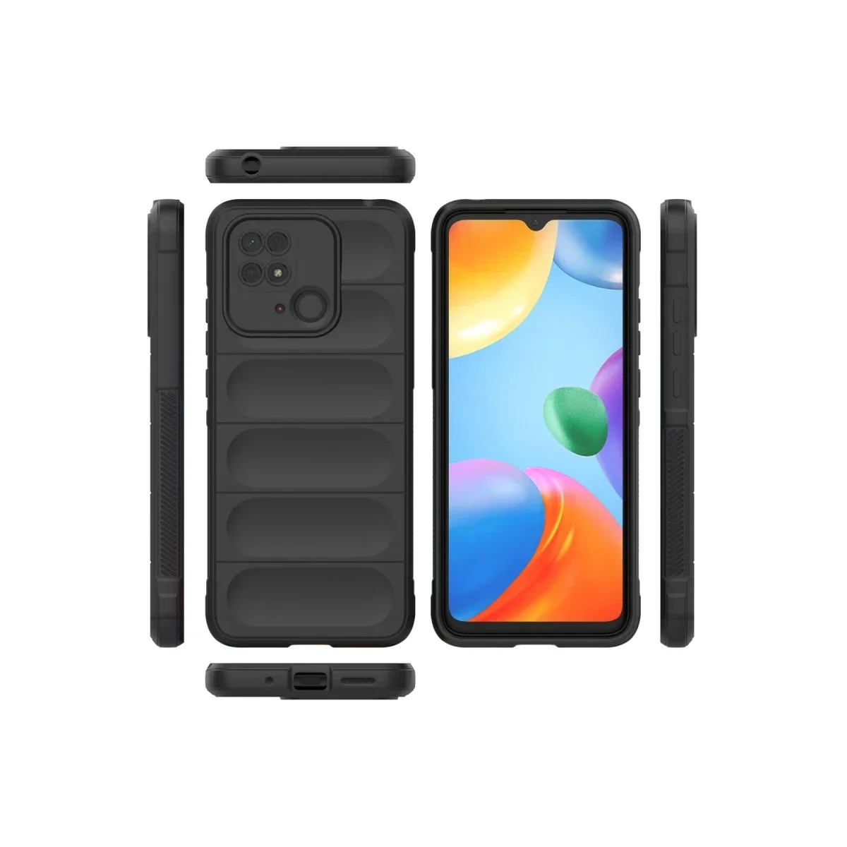 Xiaomi Redmi 10C Kılıf Optimum Silikon - Siyah görsel 3