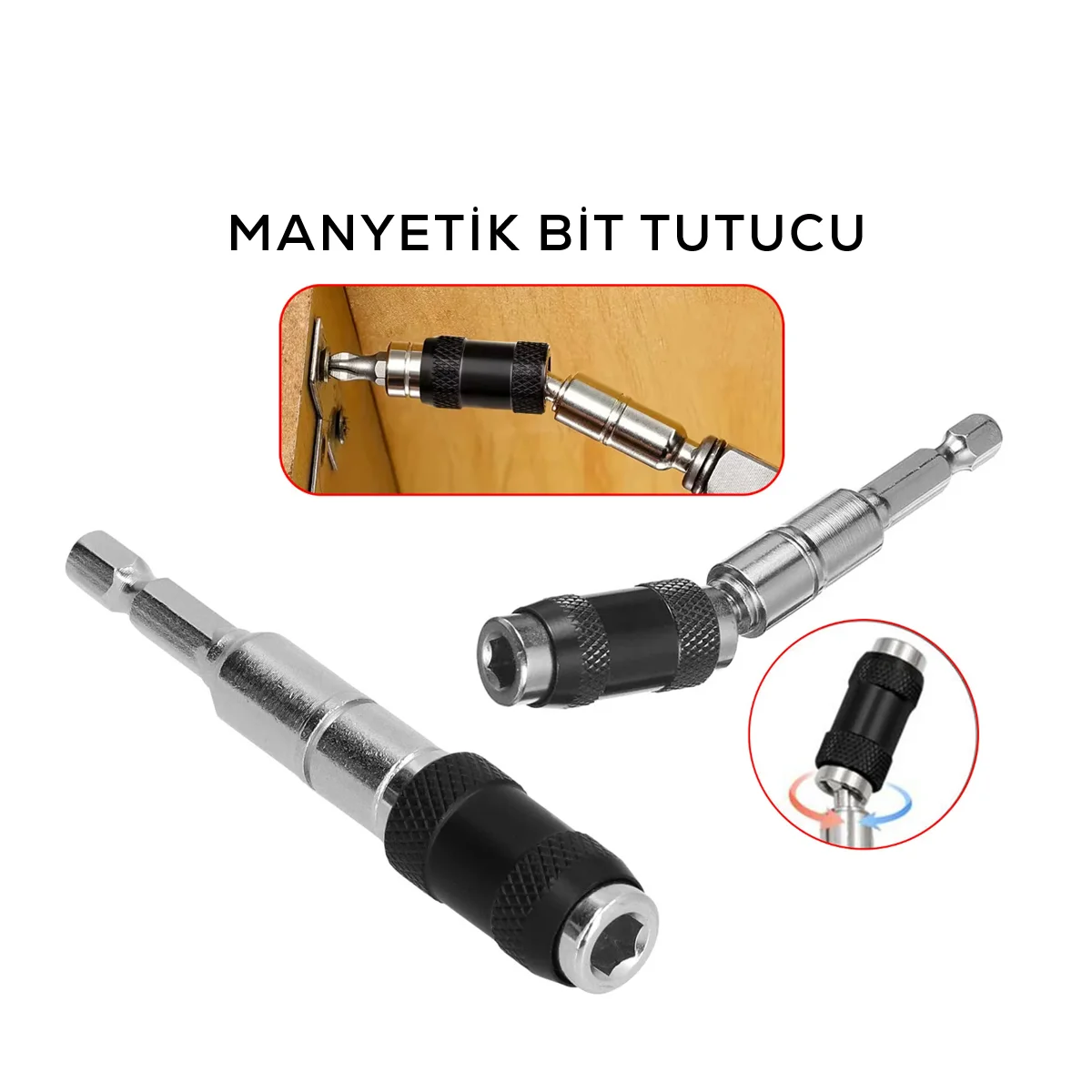 1/4 Mafsallı Manyetik Bits Tutucu (0-20°) görsel 2