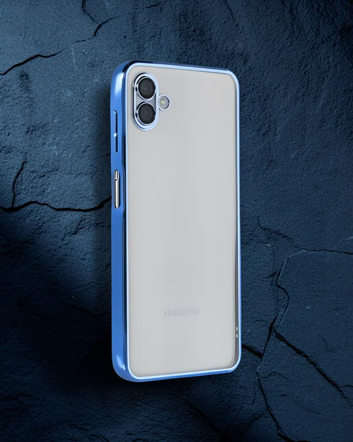 Samsung Galaxy A04 Kılıf Razer Lensli Silikon - Açık Mavi