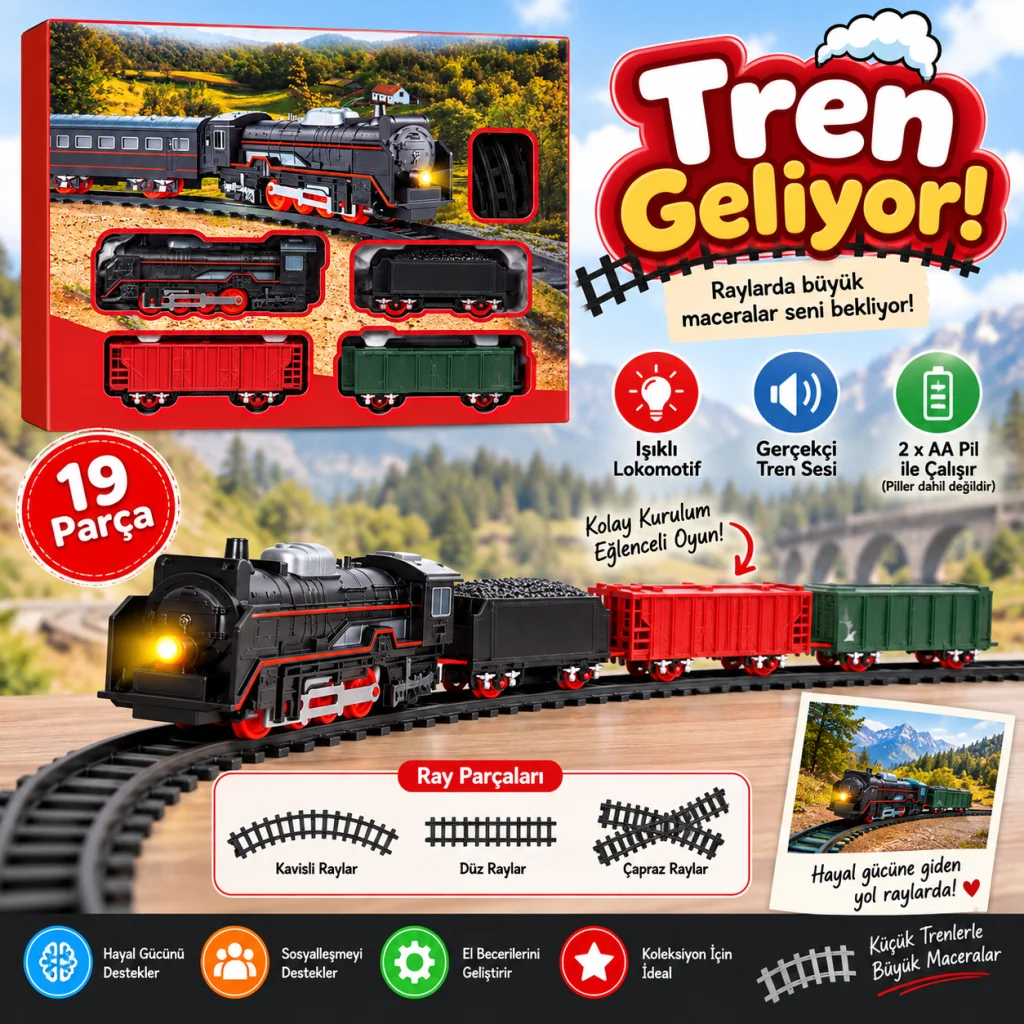 5116 Tren Set Klasik 19PRÇ Bo Ses Işık görsel 4