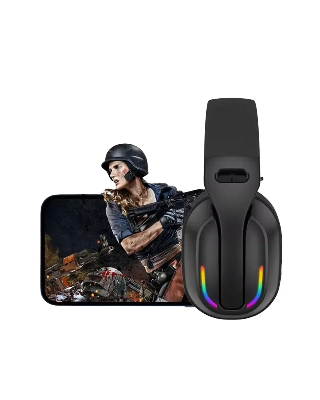 RGB Aydınlatmalı Kablosuz Oyuncu Kulaklığı Konsol ve PC Uyumlu görsel 2