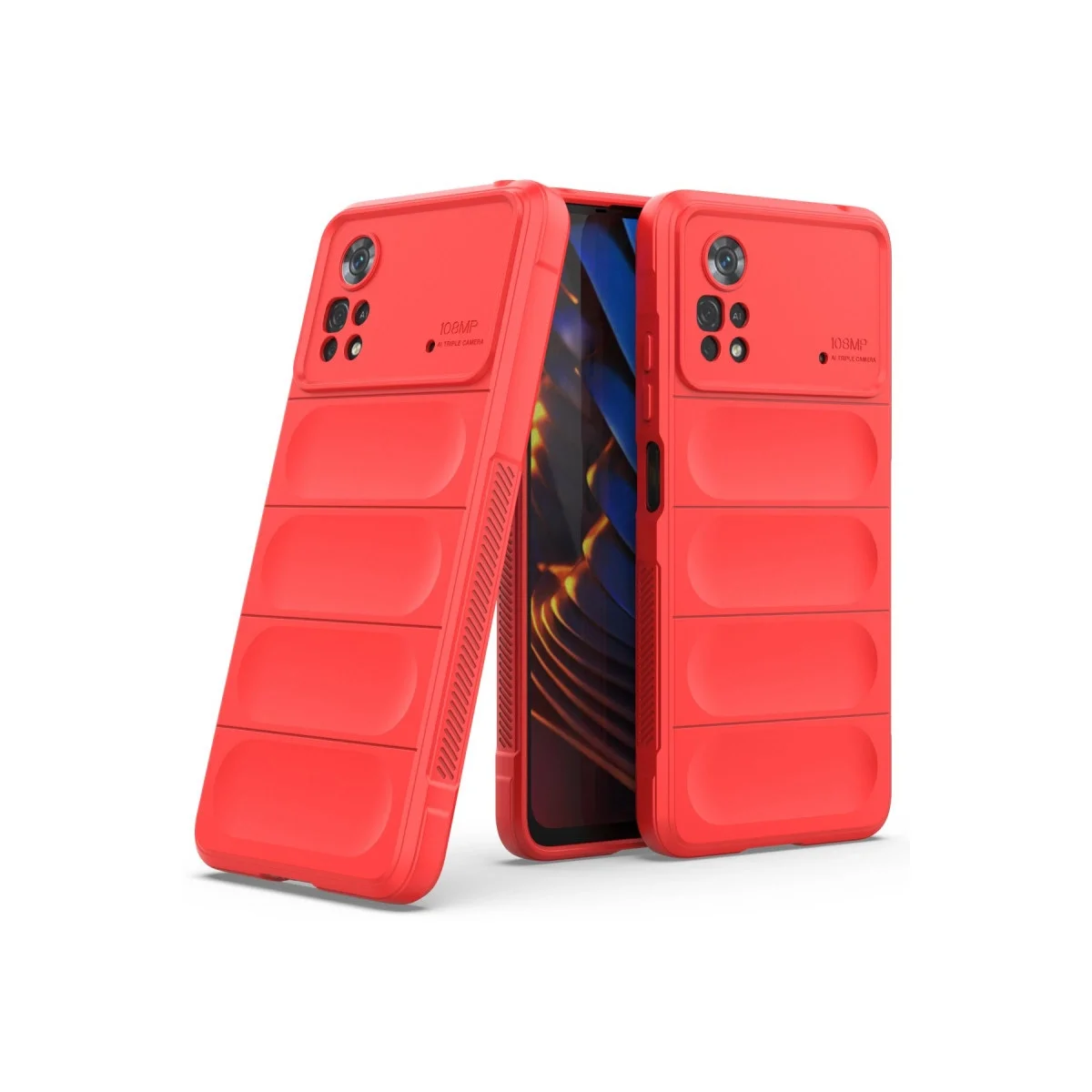 Xiao Poco X4 Pro 5g Kılıf Optimum Silikon - Kırmızı görsel 2