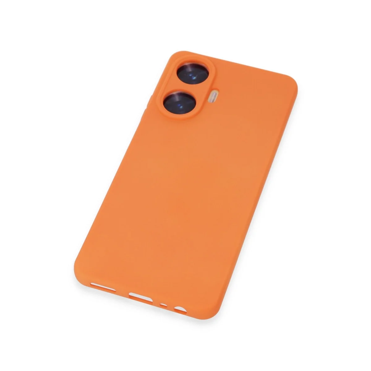 Realme C55 Kılıf Nano İçi Kadife Silikon - Turuncu görsel 2