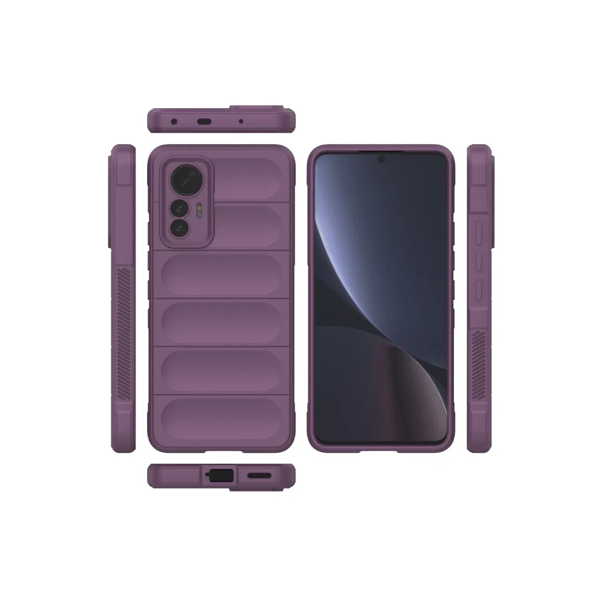 Xiaomi Mi 12 Lite Kılıf Optimum Silikon - Mor görsel 3