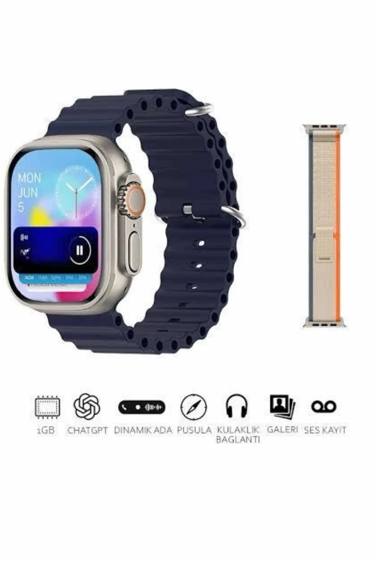Akıllı Saat Çok Fonksiyonlu Unı Sosyal Medya Girişli Bluetooth Bağlantılı Yeni Nesil görsel 5