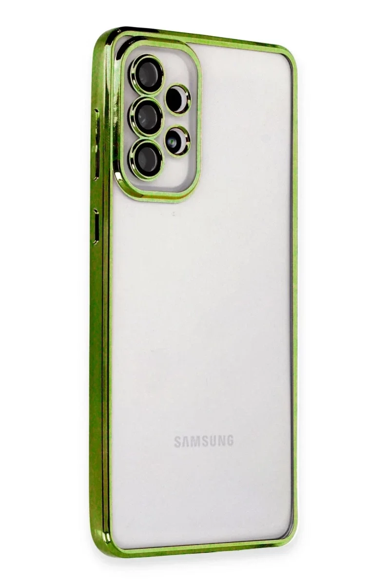Samsung Galaxy A33 5G Kılıf Razer Lensli Silikon - Yeşil