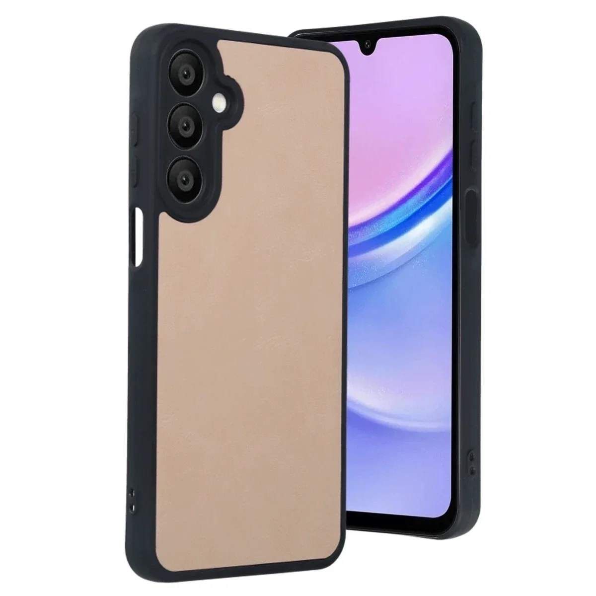 Samsung Galaxy M15 Kılıf Aras Deri Kapak - Pudra görsel 2