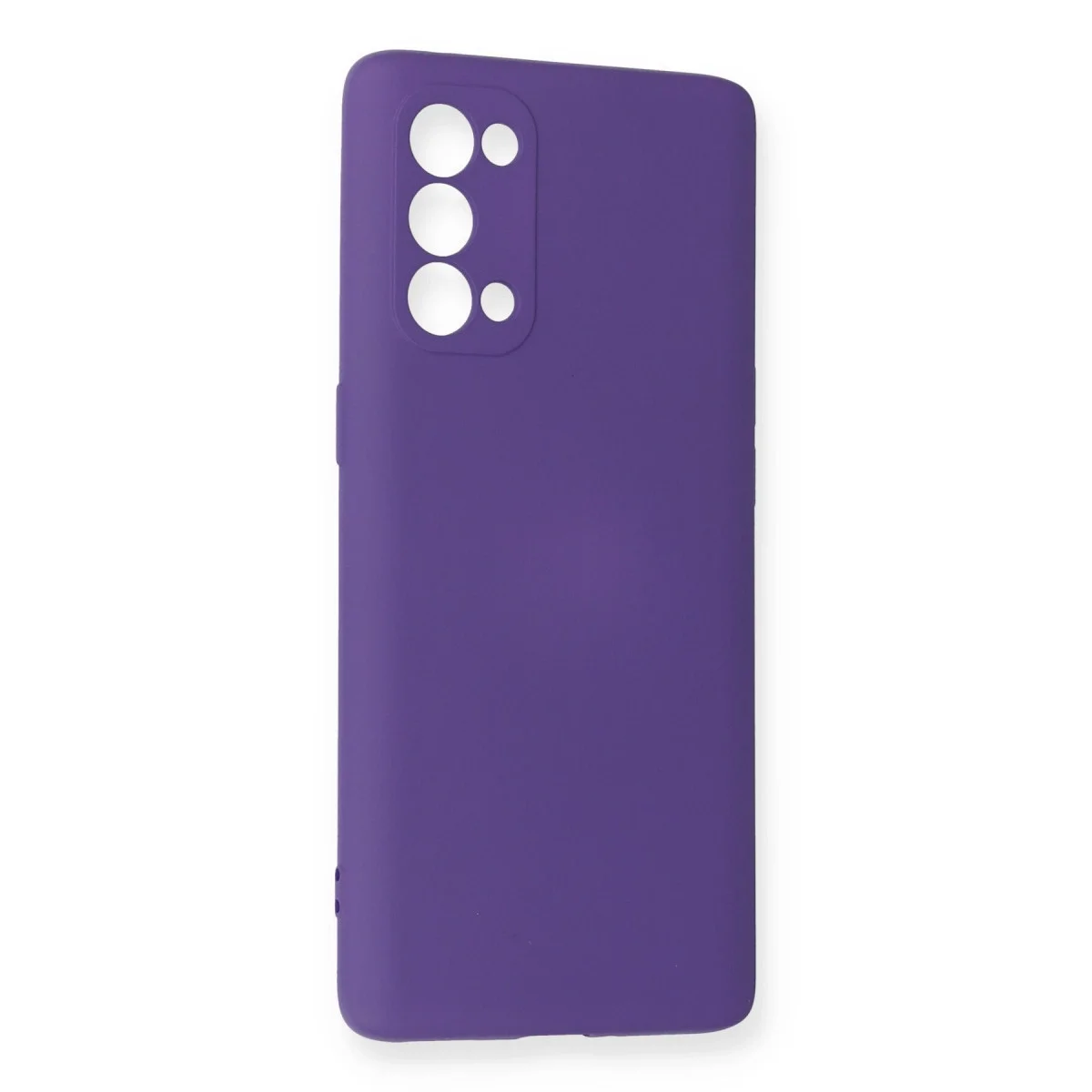 Oppo Reno 5 Pro Kılıf Nano İçi Kadife Silikon - Mor görsel 2