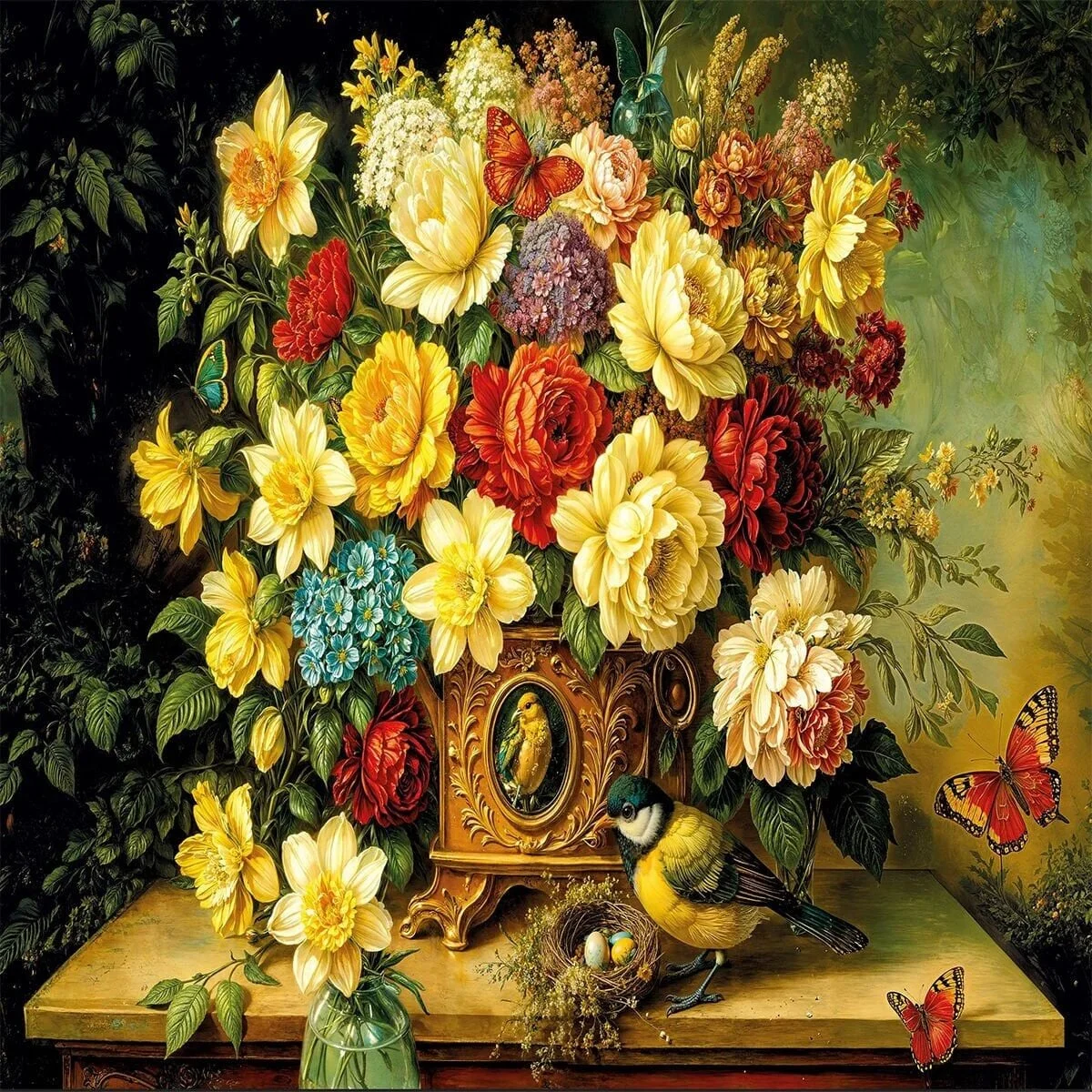 20857 PUZZLE 1000 Flowers and Wings görsel 2