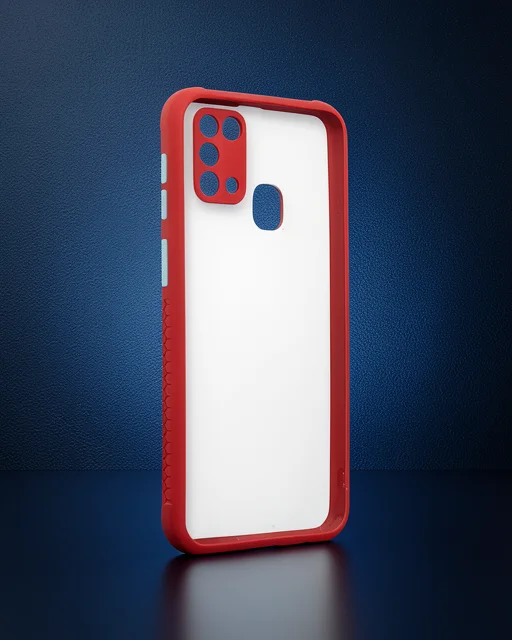 Samsung Galaxy M31 Kılıf Miami Şeffaf Silikon - Fuşya