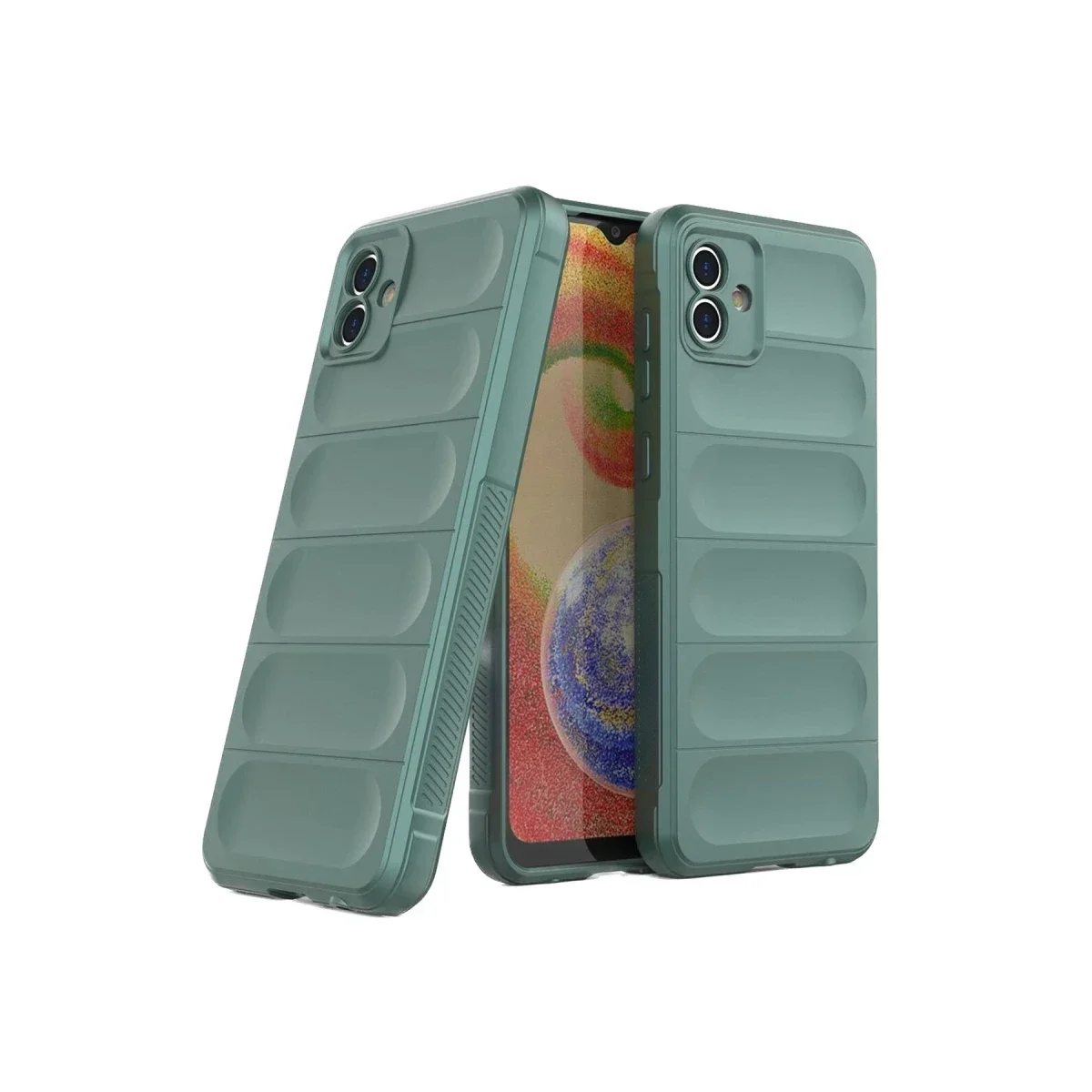 Samsung Galaxy A05 Kılıf Optimum Silikon - Koyu Yeşil görsel 3